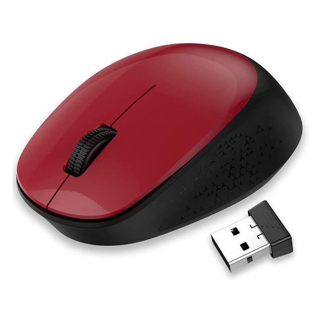 Leadsail Wireless Mouse for Laptop - Silent, Cordless, 3 Buttons, 1600DPI - Windows, Mac, Chromebook Compatible