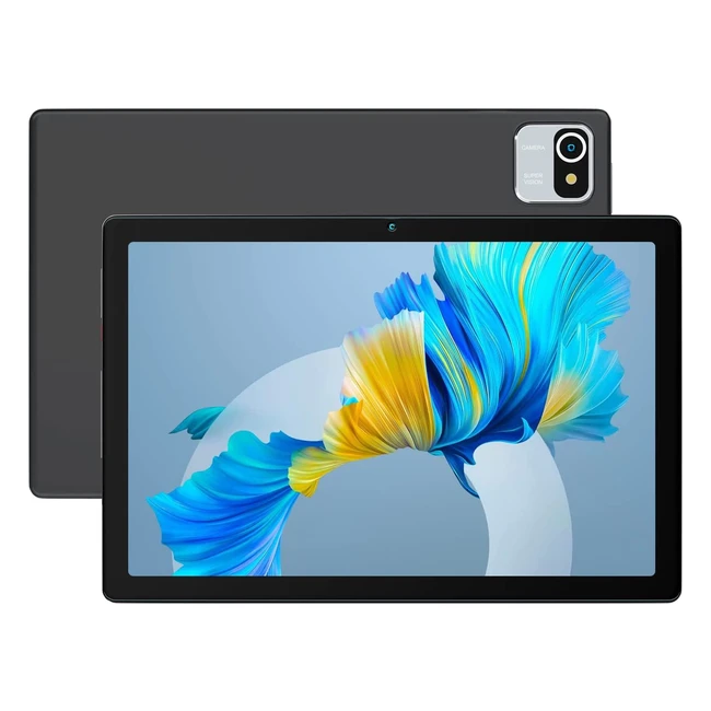 Tablet Android HappyBe da 10 pollici, Android 11, 2GB RAM, 32GB ROM, espansione SD 128GB, 6000mAh, WiFi, GPS, doppia fotocamera - Grigio