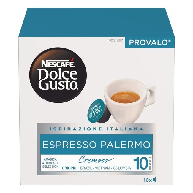Nescafè Dolce Gusto Espresso Palermo - 96 capsule, Intensità 10/13