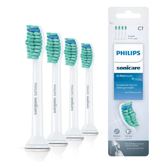 Philips Sonicare ProResults Standard Sonic Toothbrush Heads - 4 Pack (HX601407)