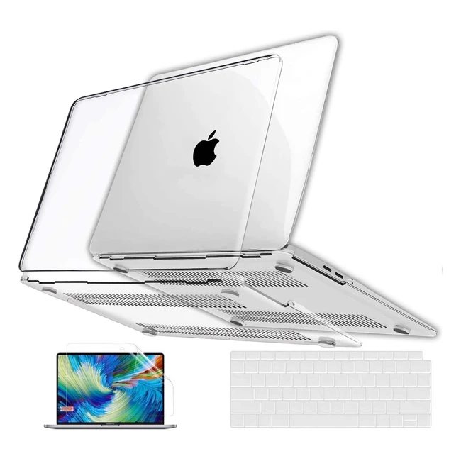 Custodia GVTECH per MacBook Air 13 pollici 2018-2020 - Protezione rigida trasparente con tastiera e schermo - Compatibile con modelli A2337, A2179, A1932