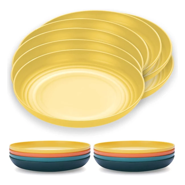 Set di 8 piatti in plastica Kyraton 23cm - leggeri, infrangibili e riutilizzabili