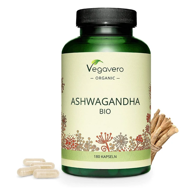 Ashwagandha Bio Vegavero - 180 capsule - 2% Withanolidi - Senza additivi