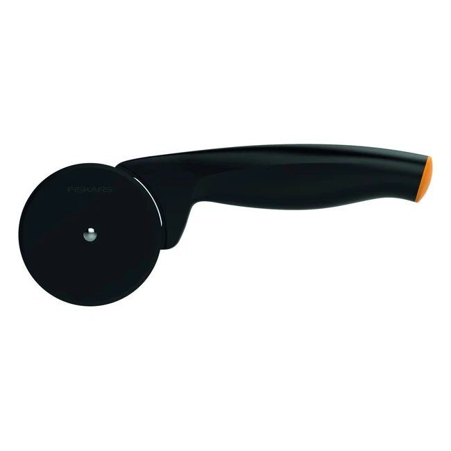 Fiskars Rotella Tagliapizza in Plastica di Alta Qualità - Lunghezza 19 cm - Nero/Arancione - 1019533