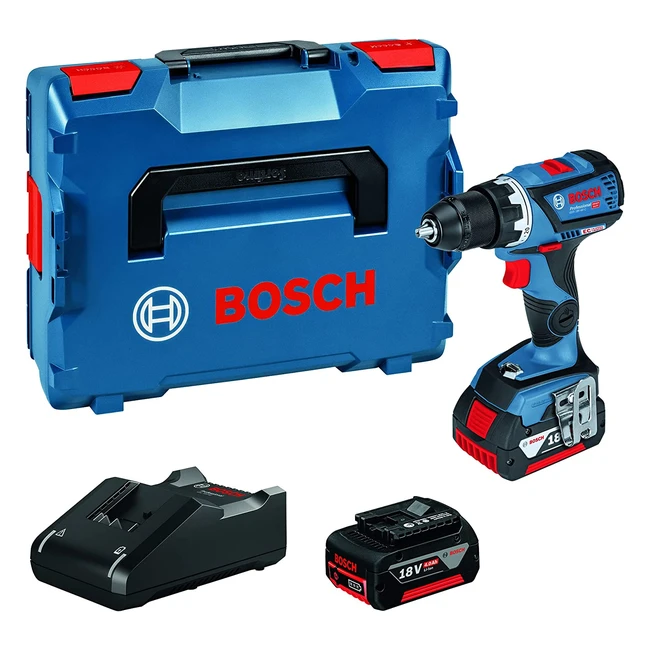 Perceuse-visseuse sans fil Bosch Professional 18V GSR 18V60 C - Couple 60 Nm - 2 batteries 4.0 Ah - Chargeur - L-BOXX