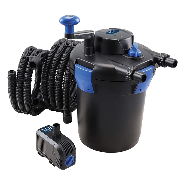 Pond Pressure Filter Set TFP 5000 UV 9-25W, 1500L/h, max. 5000L, Backwash, 3 Sponges, UVC Heater
