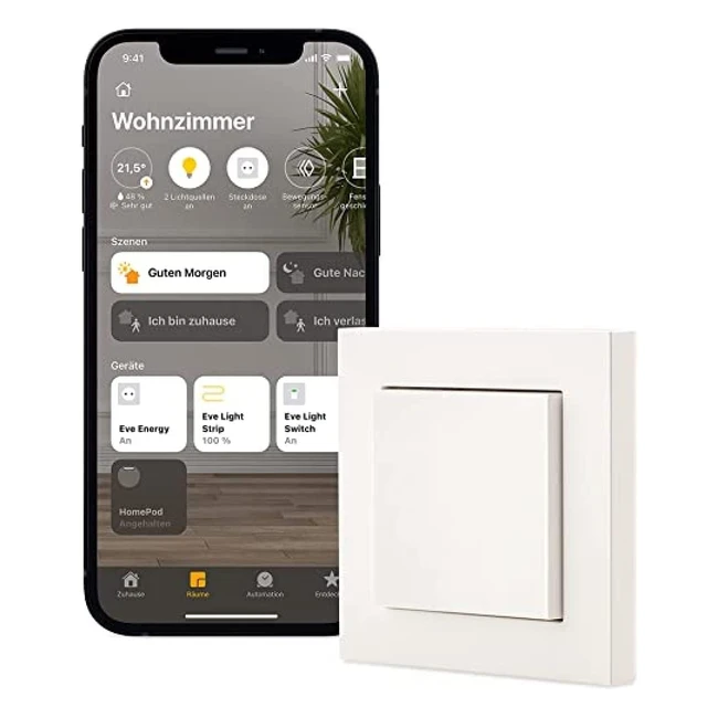 Eve Light Switch - Smarte Lichtschalter mit Bluetooth und Thread einfach zu ins