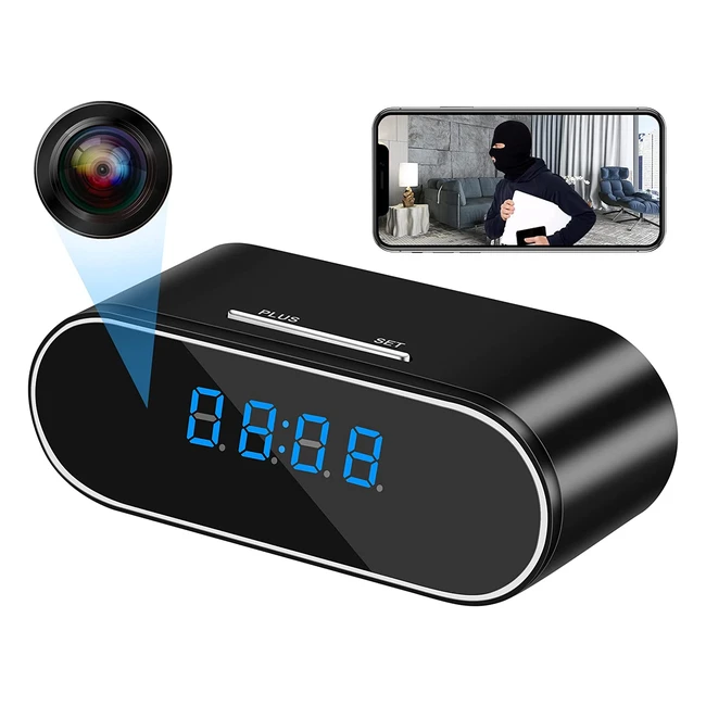 Baobang 1080p Hidden Camera Clock - Wireless WiFi Spy Camera with Night Vision & Motion Detection