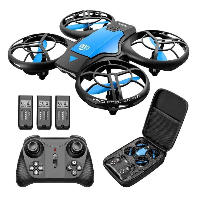 4DRC Mini Drone for Kids - Hand Operated RC Quadcopter with 3 Batteries, Altitude Hold, Headless Mode, 3D Flip, and 3 Speed Modes - Perfect for Beginners