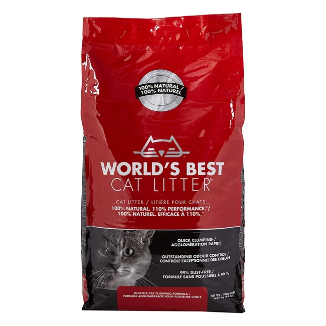 Lettiera per gatti World's Best Extra Forte 6,35 kg - Controllo degli odori eccezionale e ingredienti naturali