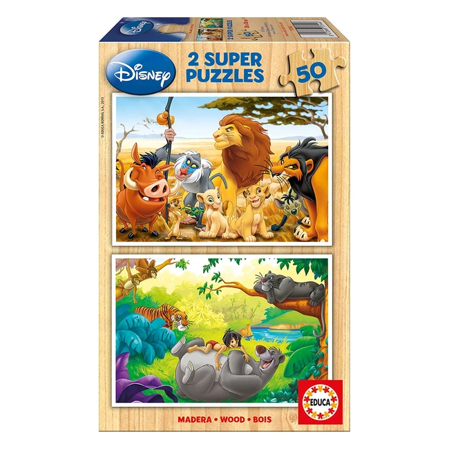 Puzzles Disney Animal Friends 2x50 piezas - Educa 13144