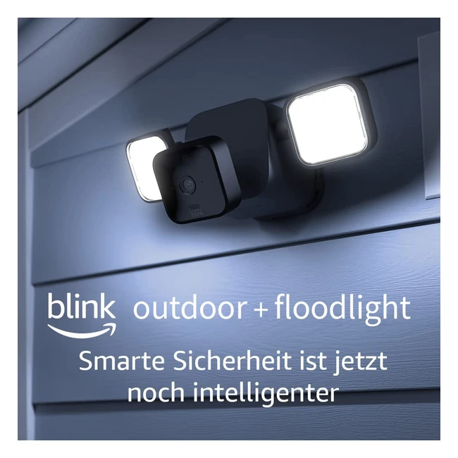 Blink Outdoor Flutlicht-Kamera, Kabellos & Batteriebetrieben, 700 Lumen, HD-Überwachung, Einrichtung in Min., 1 Kameraset