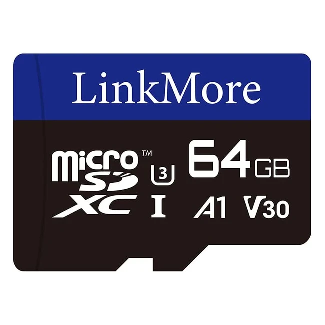 Carte Micro SDXC 64 Go Linkmore A1 UHSI U3 V30 Classe 10