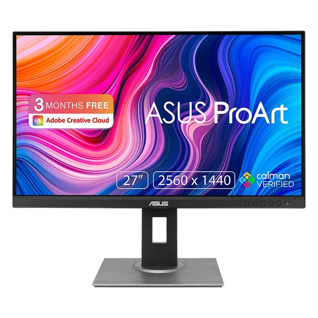 Monitor ASUS ProArt PA278QV de 27'' WQHD IPS 2560x1440 con USB 3.0x4, DisplayPort x1, DVI x1, HDMI x1, 5ms, 75Hz, AdaptiveSync, aluminio - negro