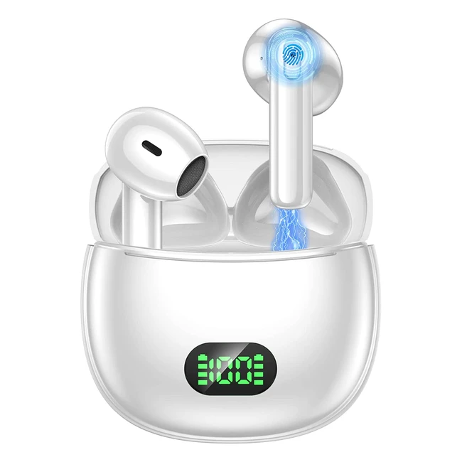 Cuffie Bluetooth Eisreho 53 con 4 microfoni e display LED - 30 ore di riproduzione