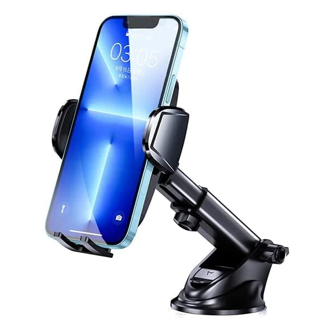 Porta cellulare auto Hocerlu: supporto universale per telefono con aspirazione super forte in silicone antiurto e protezione vista flessibile a 360