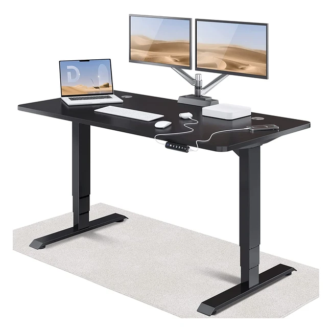 Desktronic HomePro Höhenverstellbarer Schreibtisch 160 x 80 cm - Elektrischer Schreibtisch mit leisem Dualmotor, Touchscreen und hoher Tragfähigkeit