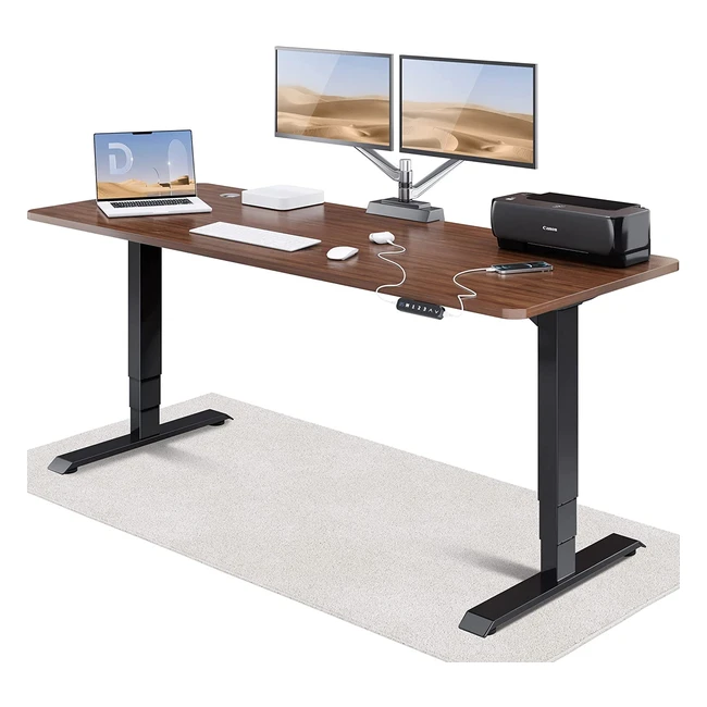 Desktronic HomePro Höhenverstellbarer Schreibtisch 200 x 80 cm - Elektrisch verstellbarer Schreibtisch mit leisem Dualmotor, Touchscreen und hoher Traglast