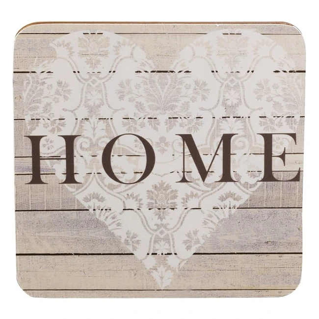 Everyday Home 4-Piece Corkbacked Coasters Set - Grey 105x105cm Heat-Resistant