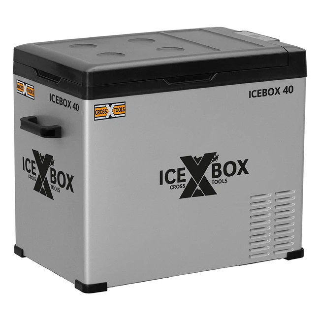 Cross Tools Icebox 40 - Elektrische Kühlbox & Gefrierbox mit App-Steuerung, 40L, 20°C Kühlleistung, 230V/12V/24V