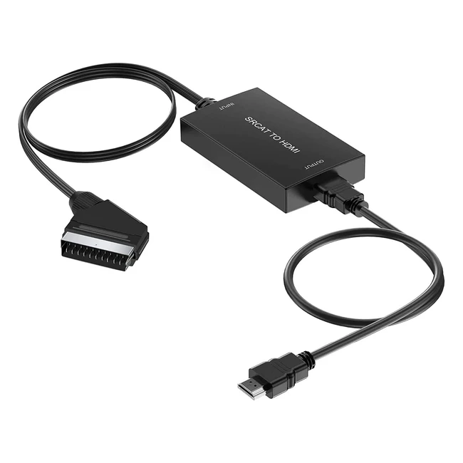 Adaptateur Pritel vers HDMI avec câble HDMI - Résolution 720p/1080p - Compatible avec Sky/DVD/STB - Affichage sur HDTV