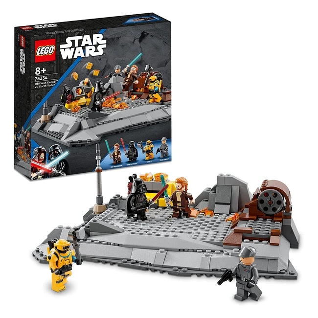 Jeu de construction LEGO Star Wars Obiwan Kenobi contre Dark Vador avec minifigurines et sabres laser pour enfants de 8 ans
