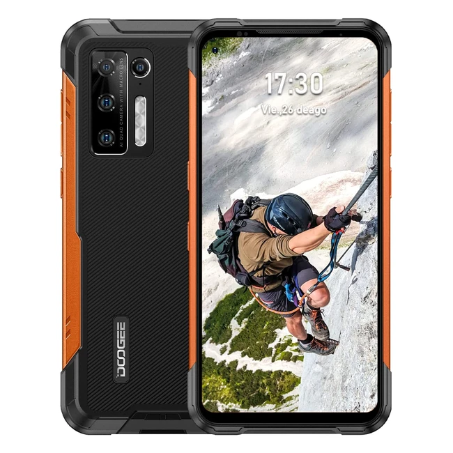 Doogee S97 Pro: Téléphone Portable Incassable Helio G95 8Go 128Go Caméra 48MP Vidéo HD 4K 8500mAh Android 11 Smartphone 6,39 pouces Orange