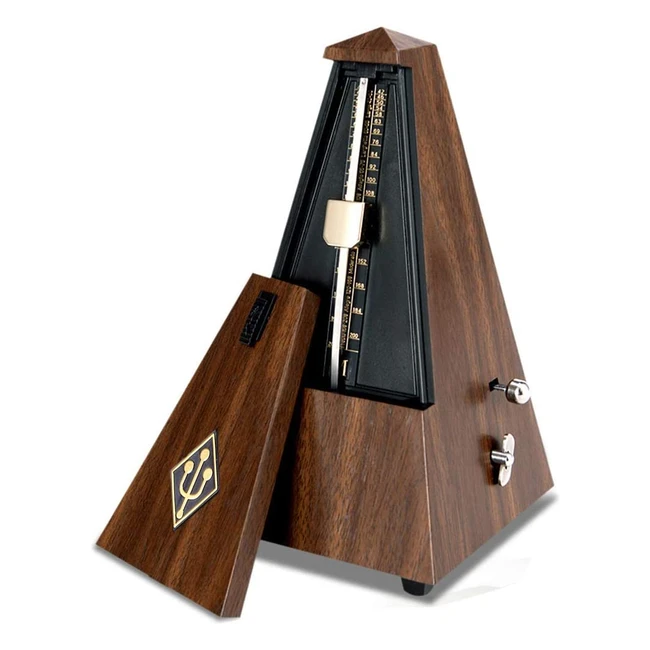 Irontree Mechanical Metronome - Free Bag Included - Teak - Practice Any Instrument - 40-208BPM - Bell with 0/2/3/4/6 Beat - No Batteries Needed