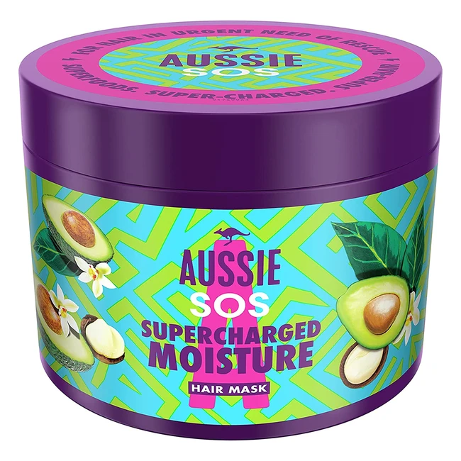 Aussie Moisture Hair Mask - Repair Dry & Damaged Hair with Australian Jojoba Seed Oil - 450ml