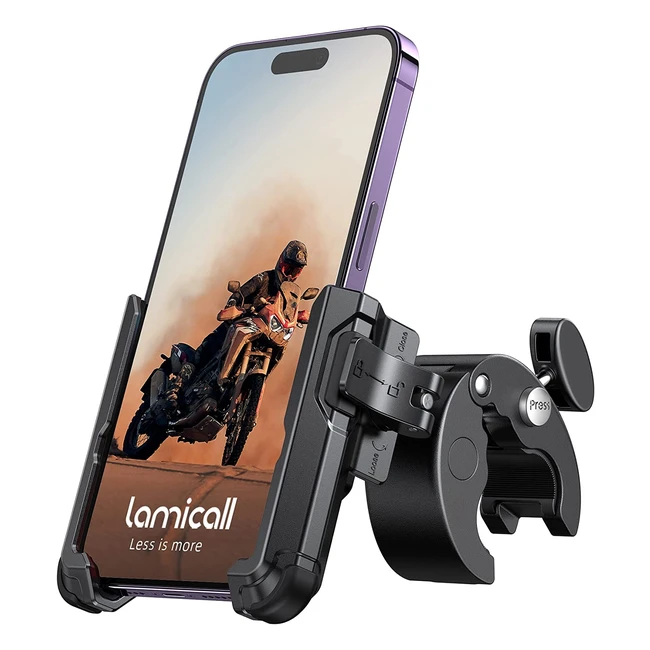Lamicall Motorcycle Phone Holder - Quick Release Mount for iPhone 14 13 12 11 Pr