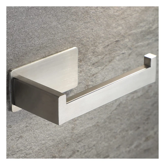 Portarrollos de baño sin taladro de acero inoxidable cepillado - Ruicer