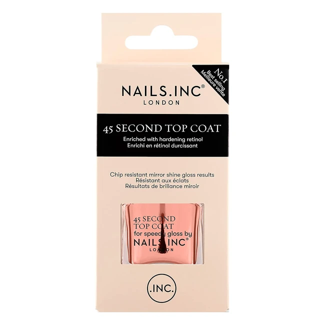 NailsInc Retinol Quick Drying Top Coat - Stronger Nails in 45 Seconds