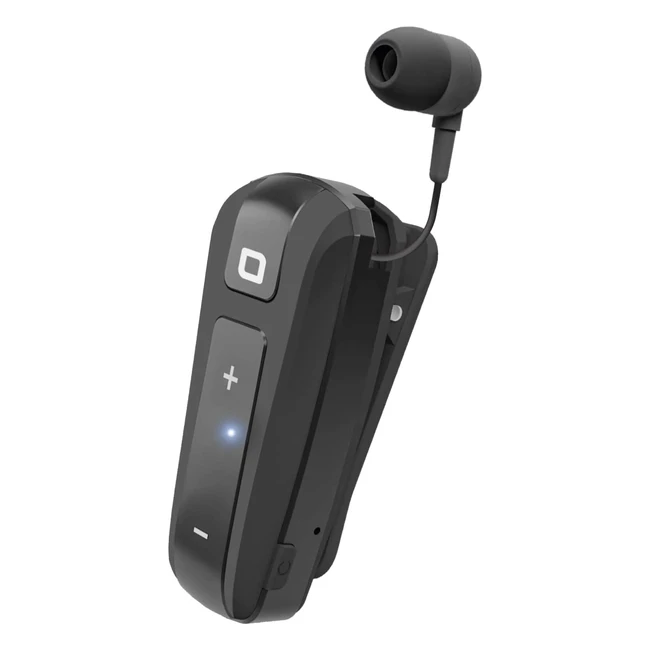 Casque Bluetooth SBS avec clip et fil enroulable - Connectez 2 appareils simultanément - Jusqu'à 7 heures d'appel - Noir