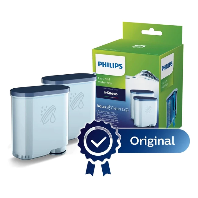 Philips Kalk CA6903/22 Wasserfilter für Kaffeemaschinen Doppelpack - Kein Entkalken für 5000 Tassen