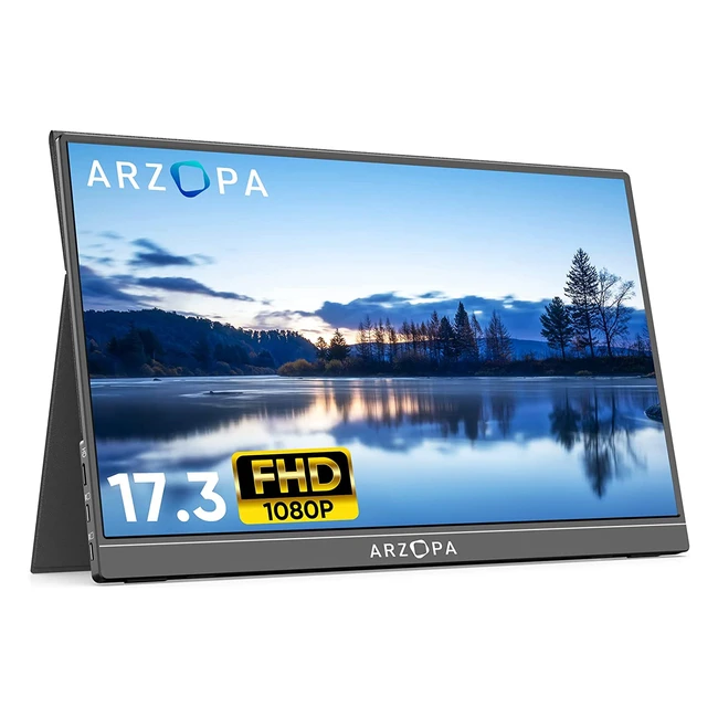 Monitor portátil Arzopa 173'' FHD IPS con HDMI/Type-C/USB para PC/Mac/PS4/PS5/Xbox/Teléfonos/Switch