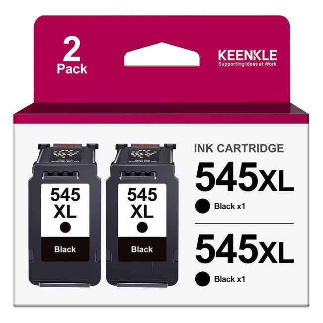Cartouches d'encre de remplacement Keenkle 545XL PG545XL pour Canon Pixma - 2 Noir XL