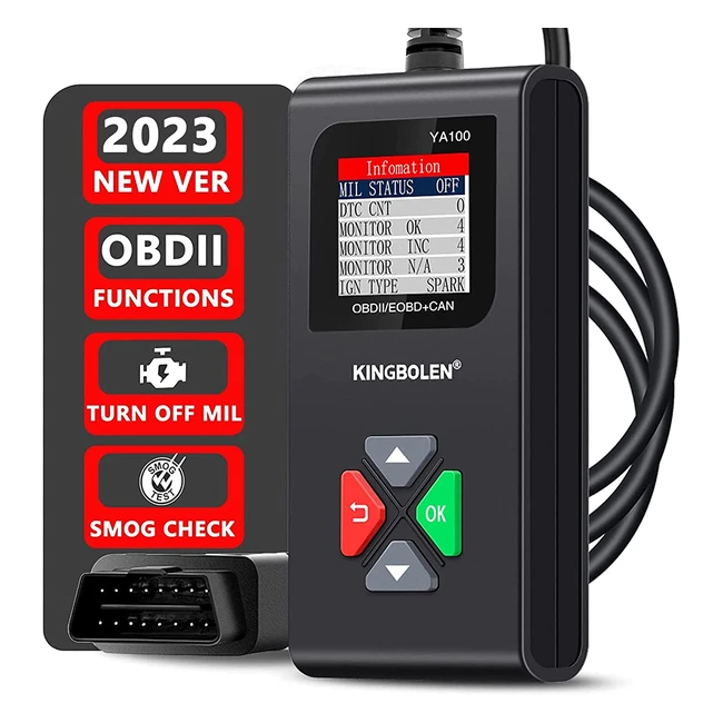 Scanner OBD2 Kingbolen YA100 in Italiano - Lettore di Codici per Auto con Test EVAP e Sensore O2