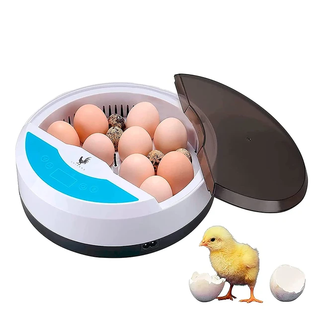Incubadora Automática de Huevos Chikers 912 - Control de Temperatura - Ideal para Uso Doméstico o en Corral