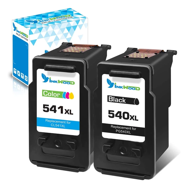 Inkwood PG540XL CL541XL Replacement for Canon 540 541 Ink Cartridges - High Yield Black and Color Ink for Canon Pixma - TS5150 TS5151