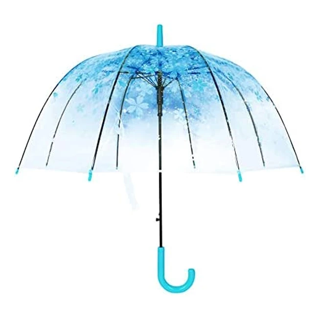 Clear Canopy Bubble Umbrella - Windproof Waterproof Lightweight Stick Umbrella