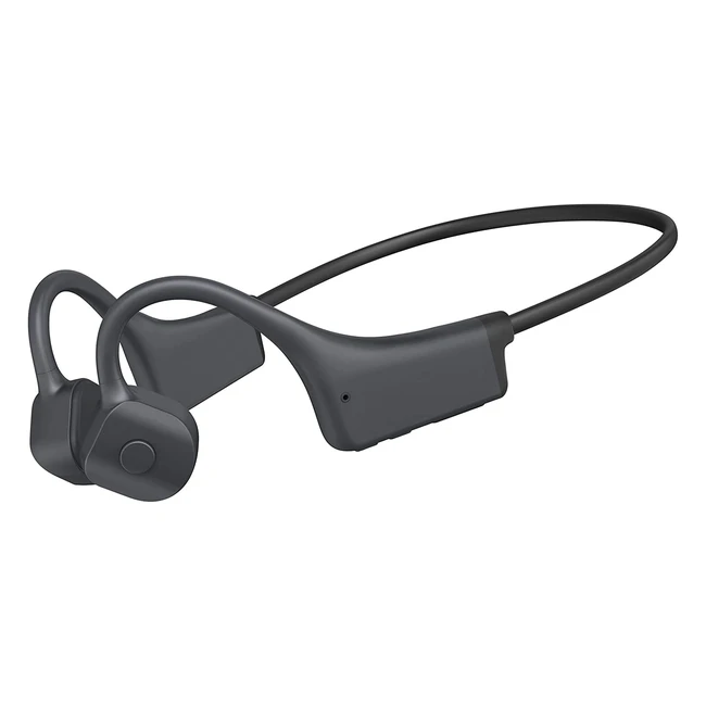 Bone Conduction Headphones Wireless Bluetooth 5.2, IP67 Waterproof, Open Ear Sport Earphones - Black