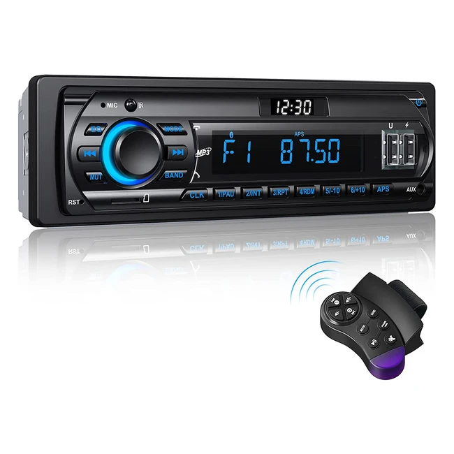 Autoradio Bluetooth RDS 50 - Affichage LCD 7 couleurs - Main libre - 4x65W - 1 DIN