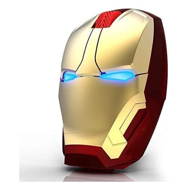 Souris sans fil Iron Man ergonomique 24g avec récepteur USB - Suivi optique précis 800/1200/1600 DPI