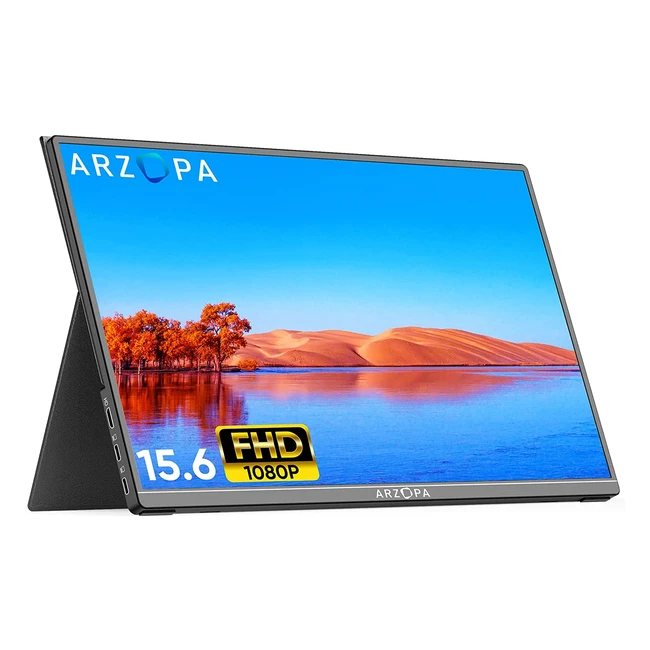 Arzopa Portable Monitor A1 Gamut 156 Inch FHD IPS Screen with HDMIType-CUSB-C
