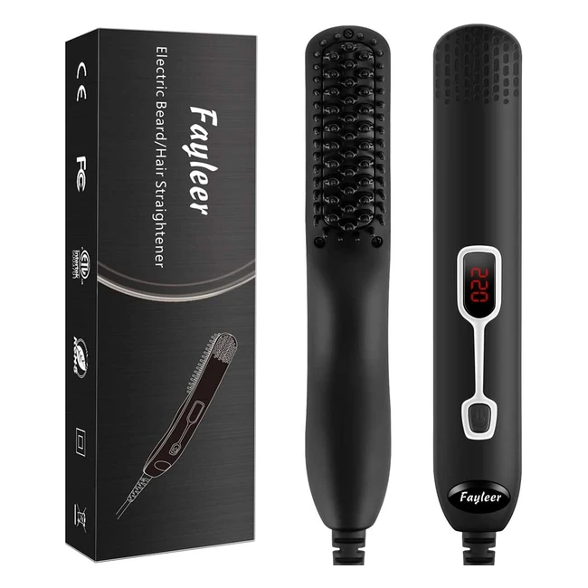 Piastra per barba e capelli Fayleer con display a LED e temperatura regolabile