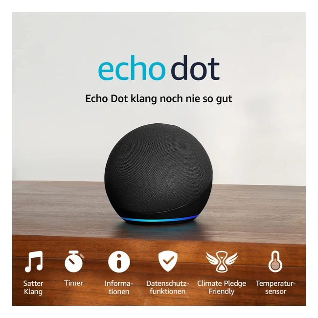 Neuer Echo Dot 5 Generation 2022 Smart Speaker mit Alexa - Charcoal