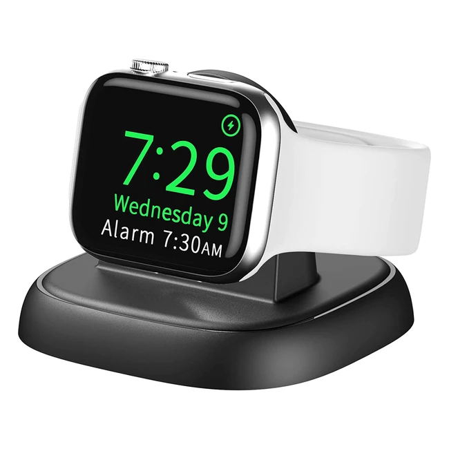 LVFAN Wireless Charging Stand for Apple Watch - Magnetic Fast Charger for iWatch Series 8-7-6-5-4-3-2-1 - Portable Charging Dock - Ultra Black