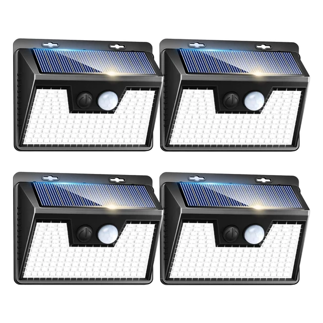 Luci solari esterno 140 LED con sensore di movimento - Peasur