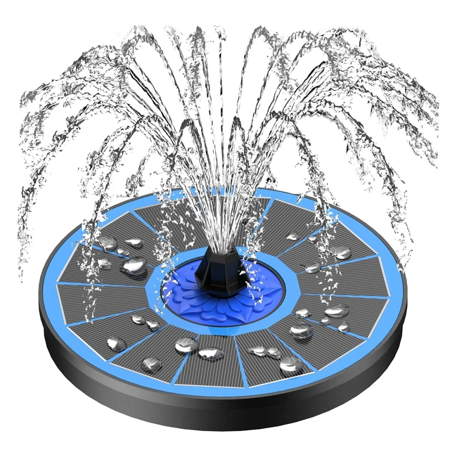 Fontaine Solaire Extérieur 35W 2023 - Pompe Flottante avec 8 Buses pour Bain d'Oiseaux, Tang, Piscine, Patio - Économie d'Eau - Décoration de Jardin