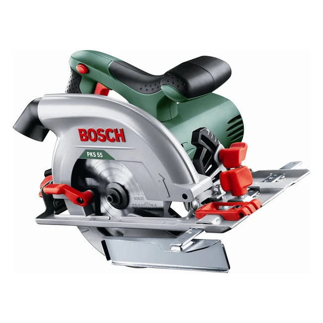Bosch PKS 55 Circular Saw - 1200W Ergonomic Handles Precise Cuts